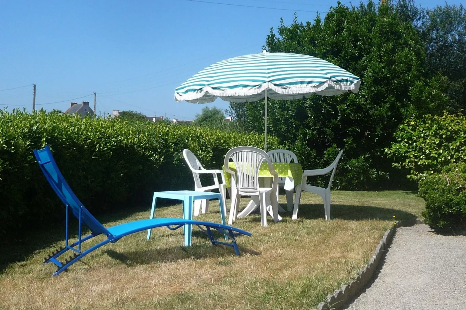 50m vom Sandstrand Ferienhaus Ploudalmézeau-Gardens summer
