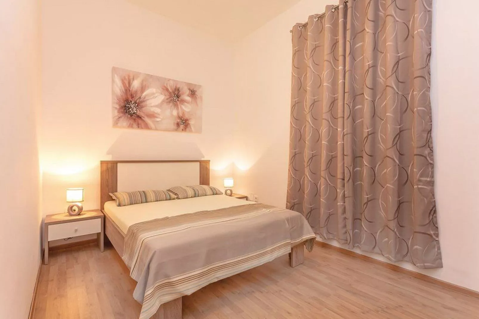 Apartment Niko - Two Bedroom Apartment with Swimming Pool-Bedroom