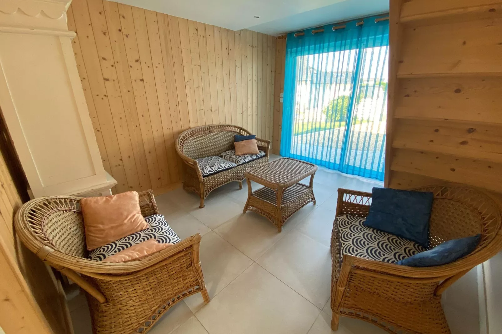 Holiday home Damgan-Kervoyal-Terrassenbalkon