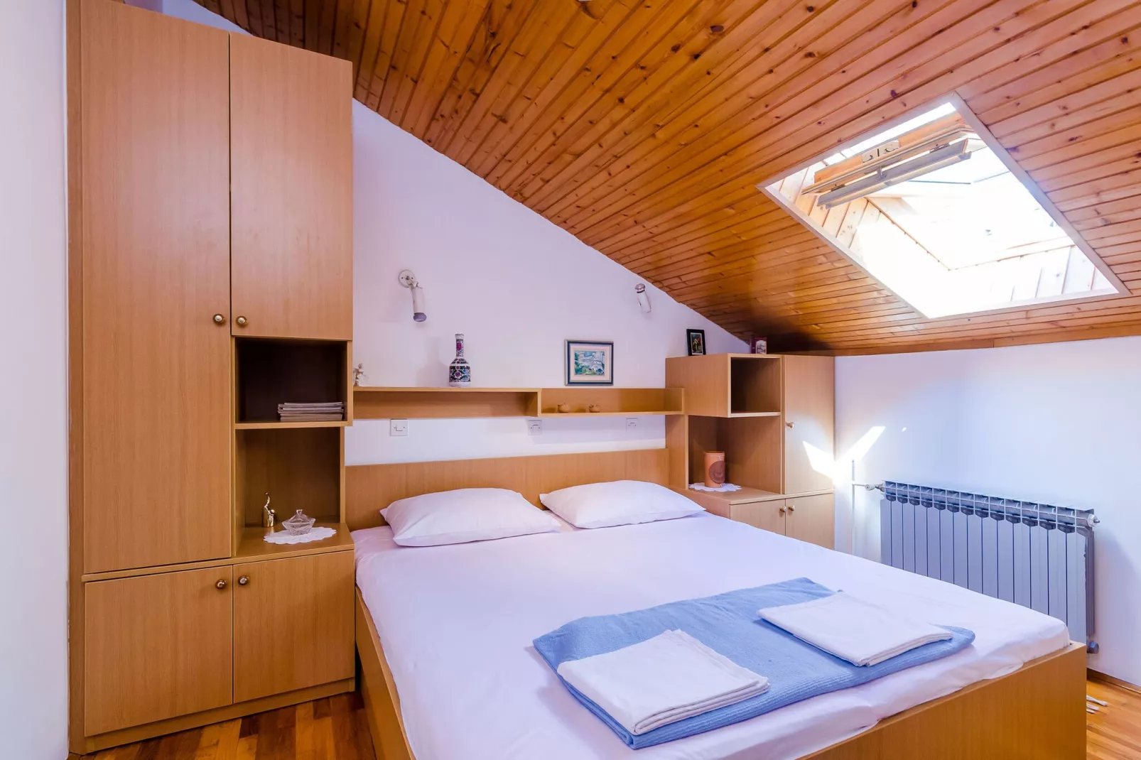 Apartment and Room Cicko - One Bedroom Apartment with Terrace and Sea View (Attic)-Bedroom