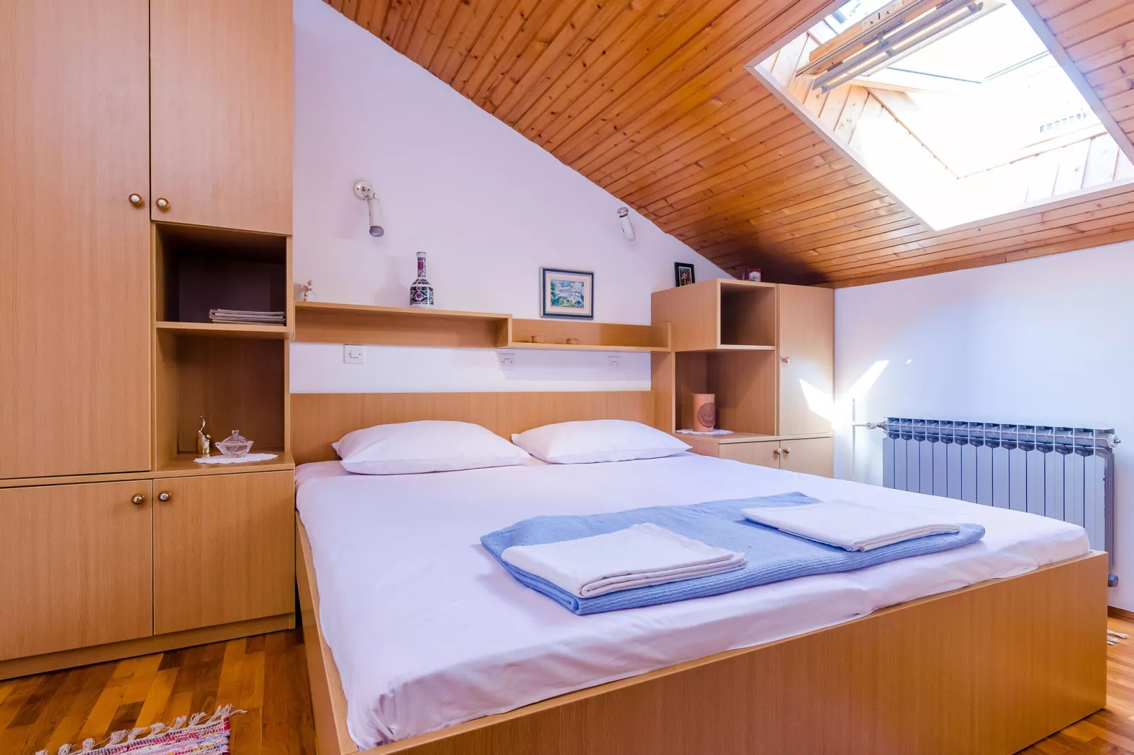 Apartment and Room Cicko - One Bedroom Apartment with Terrace and Sea View (Attic)-Bedroom