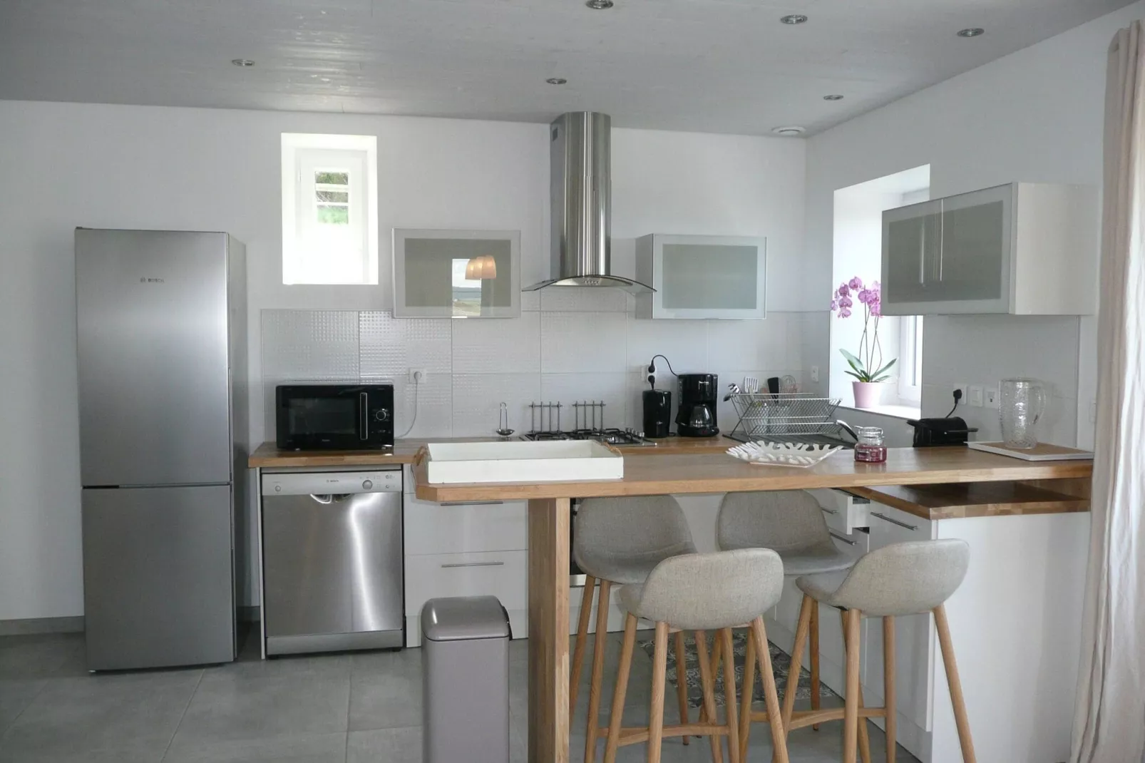 Ferienhaus mit Panorama-Meerblick Plonévez-Porzay-Küche