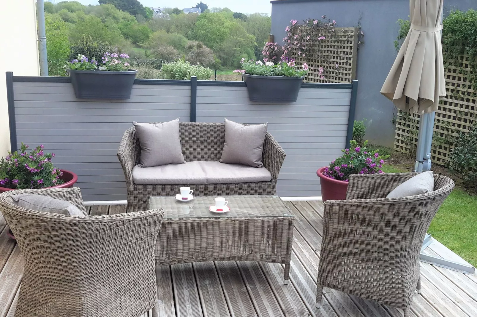 Holiday home Le Pouldu-Terrace balcony