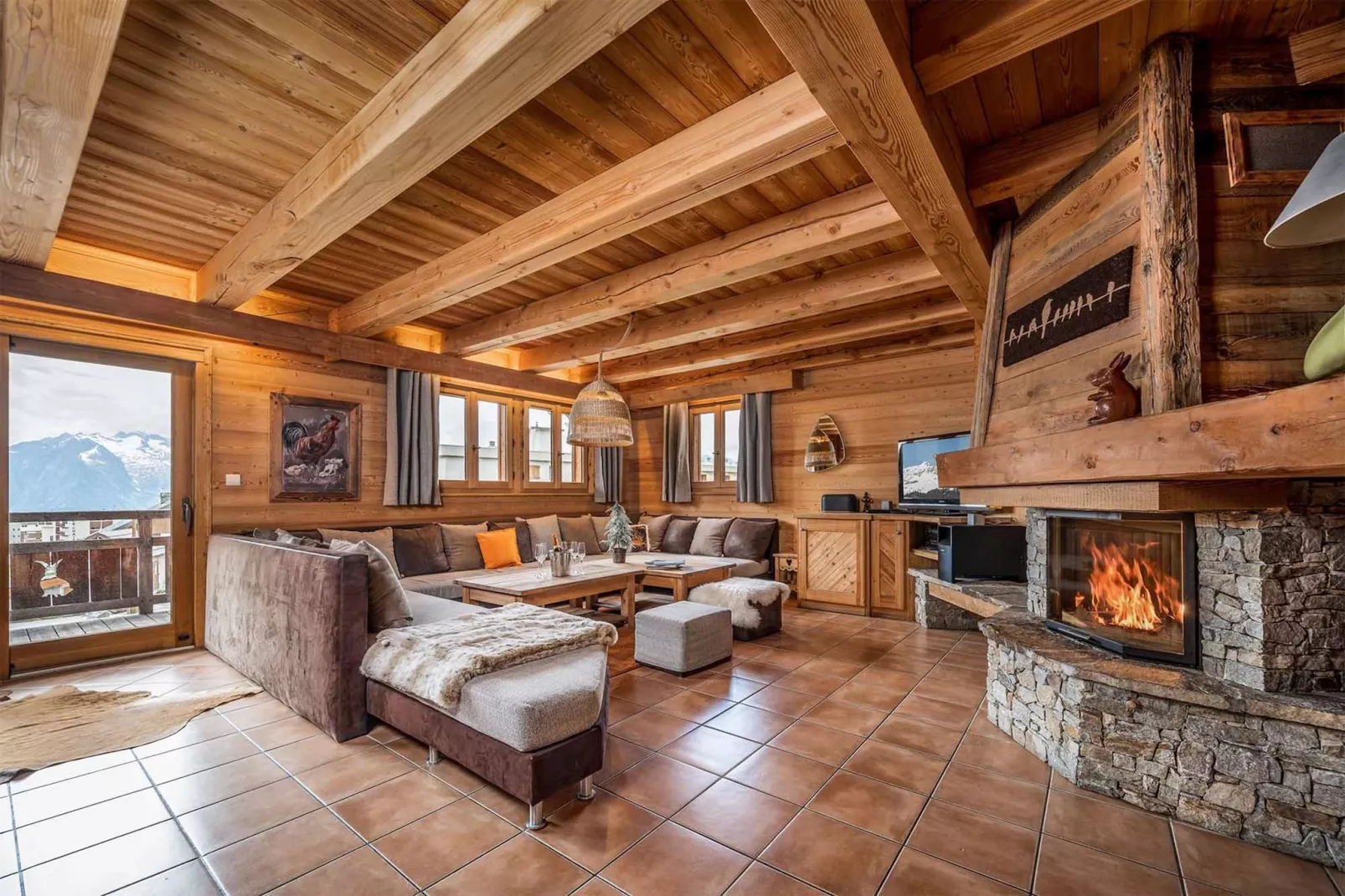 Chalet Lièvre Blanc-Living room