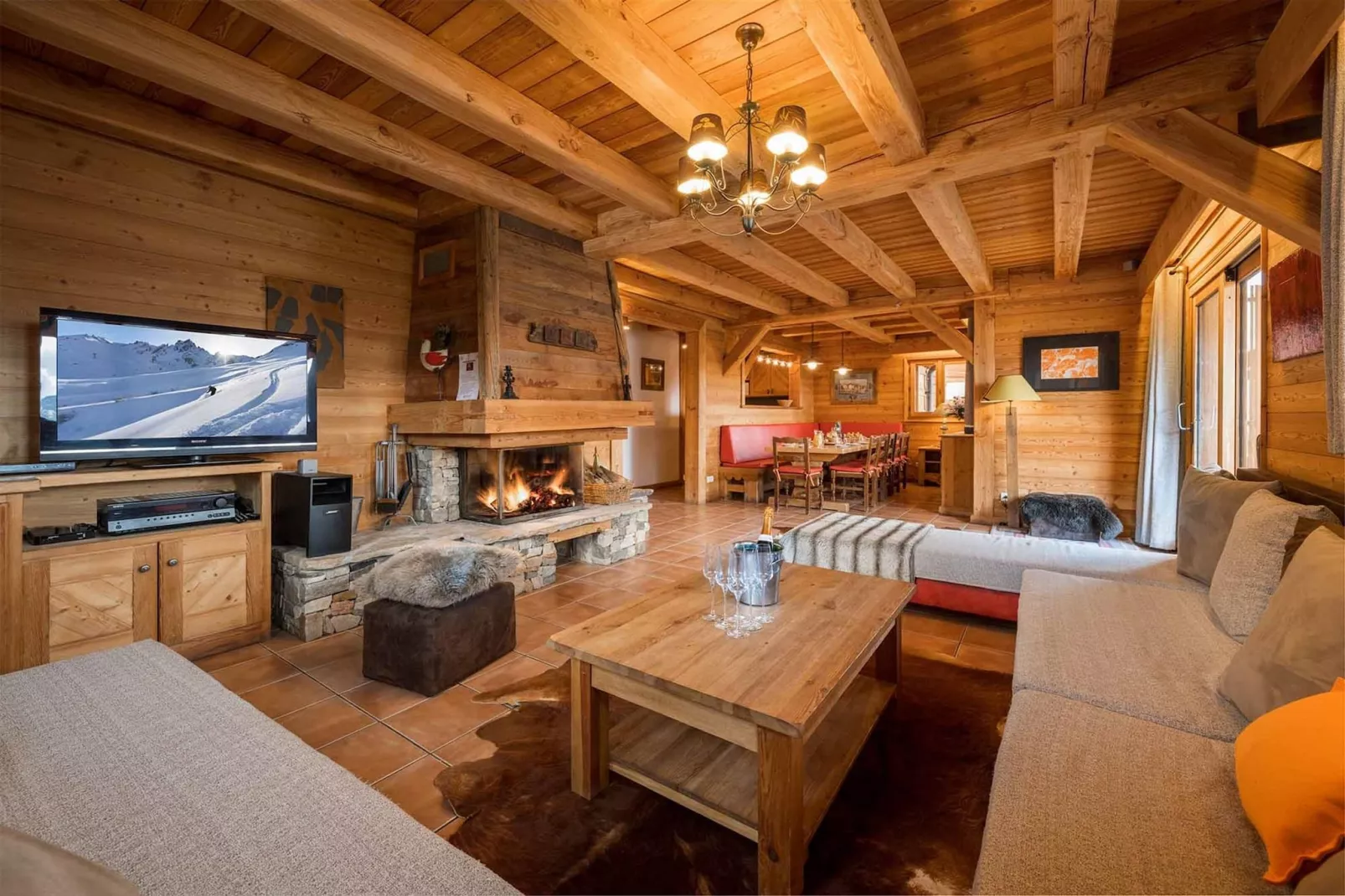 Chalet Marmotte-Living room