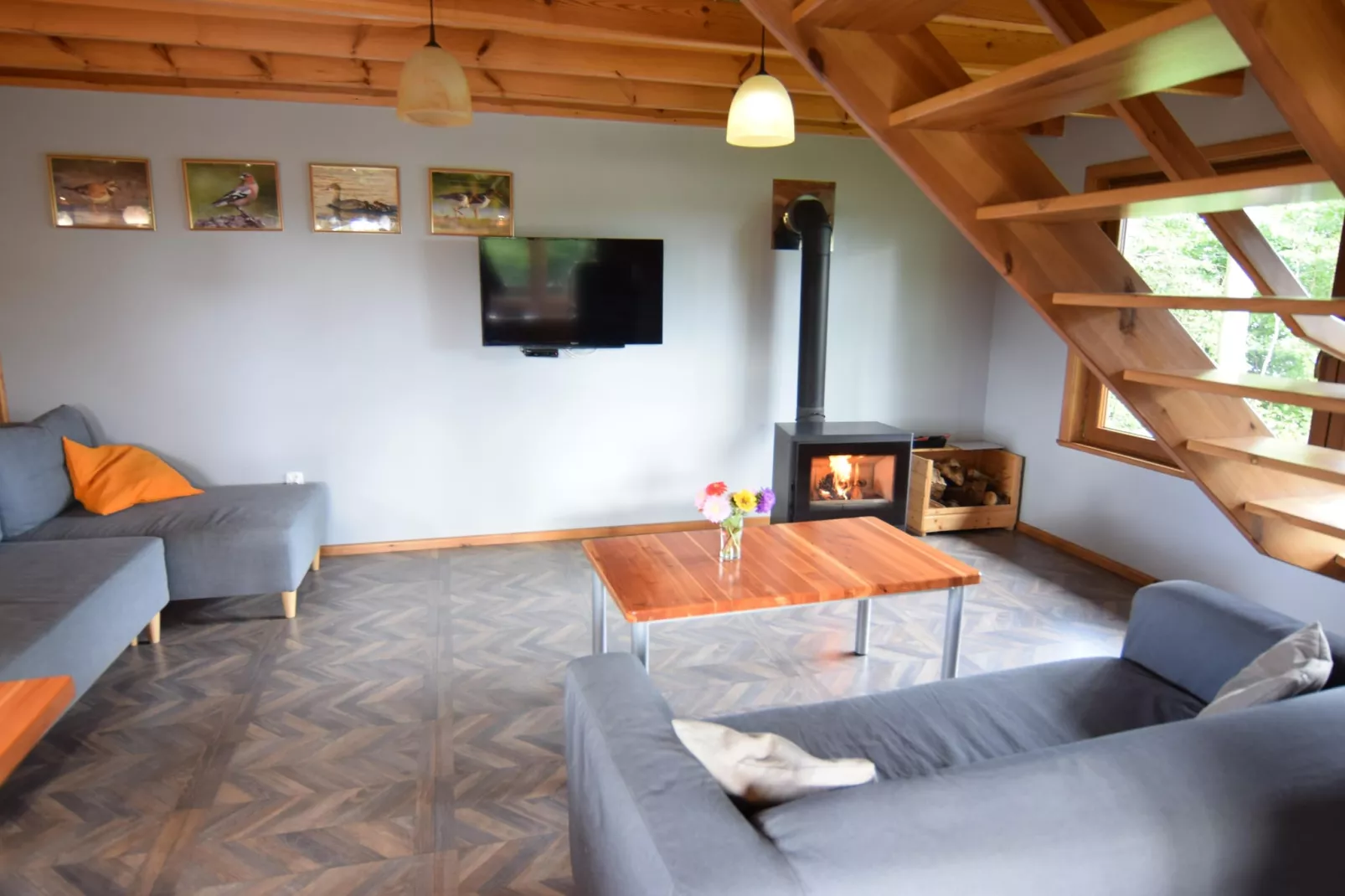 Holiday home Parchowo-Living room