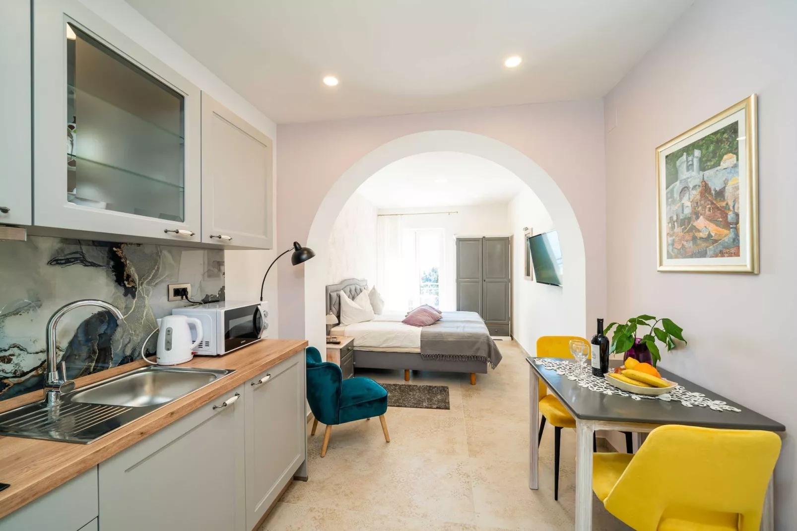 Apartment Villa Palma- Studio Apartment with Balcony and Sea View (Studio apartman 1)-Dining room