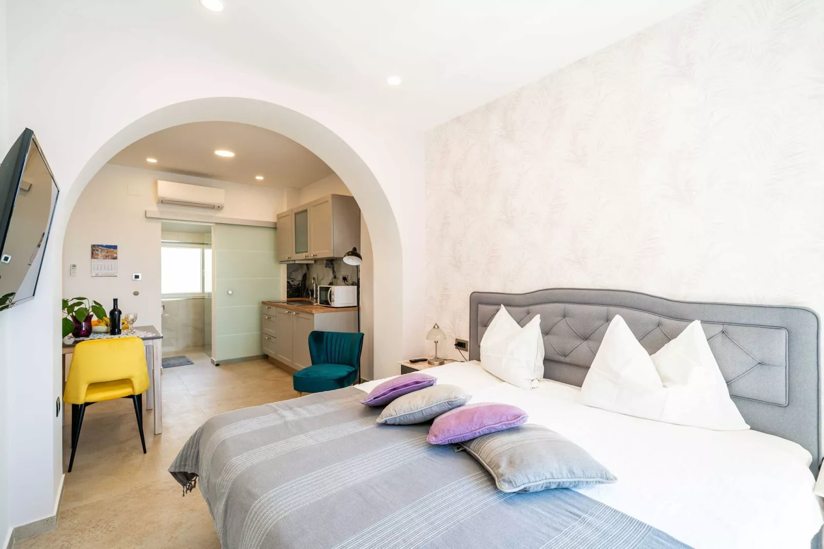 Apartment Villa Palma- Studio Apartment with Balcony and Sea View (Studio apartman 1)-Bedroom