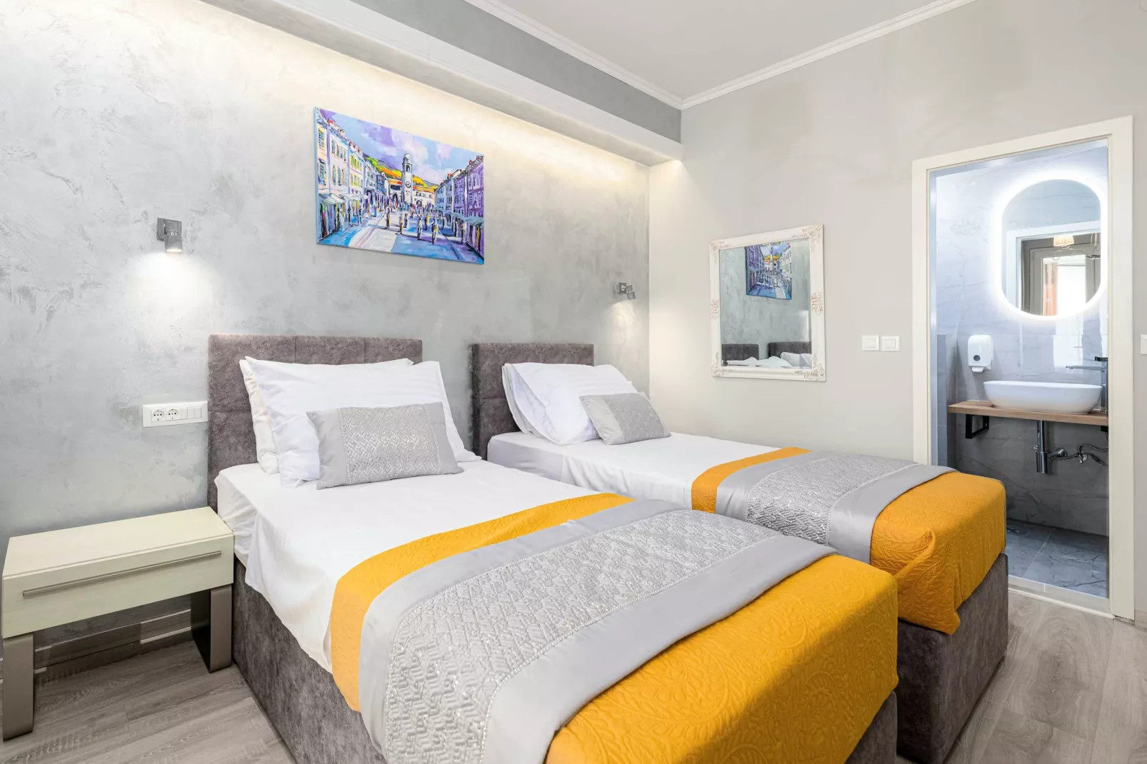 Villa Dubelj Dubrovnik -Deluxe Double or Twin Room with Balcony-Schlafzimmer