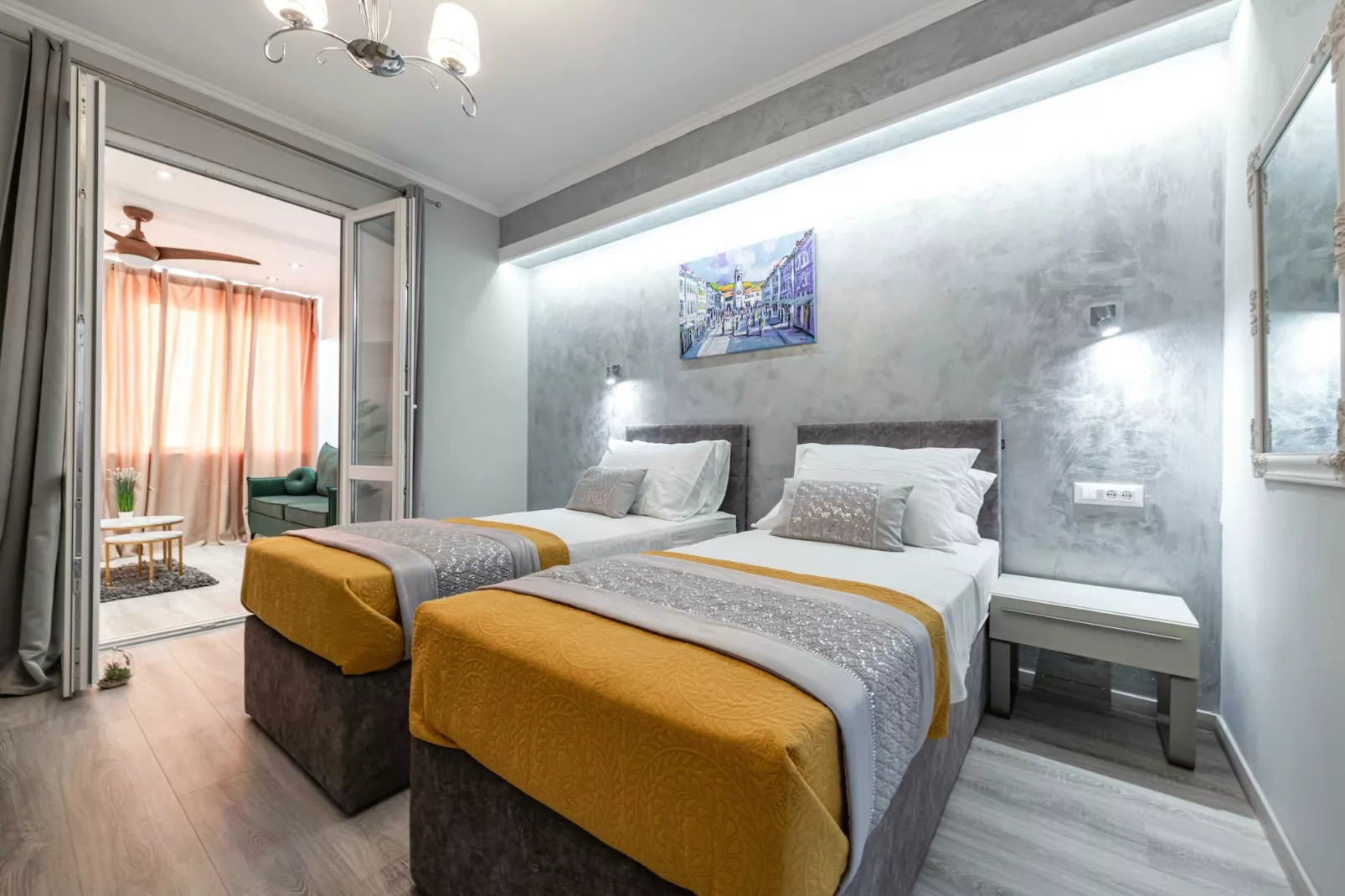 Villa Dubelj Dubrovnik -Deluxe Double or Twin Room with Balcony-Schlafzimmer