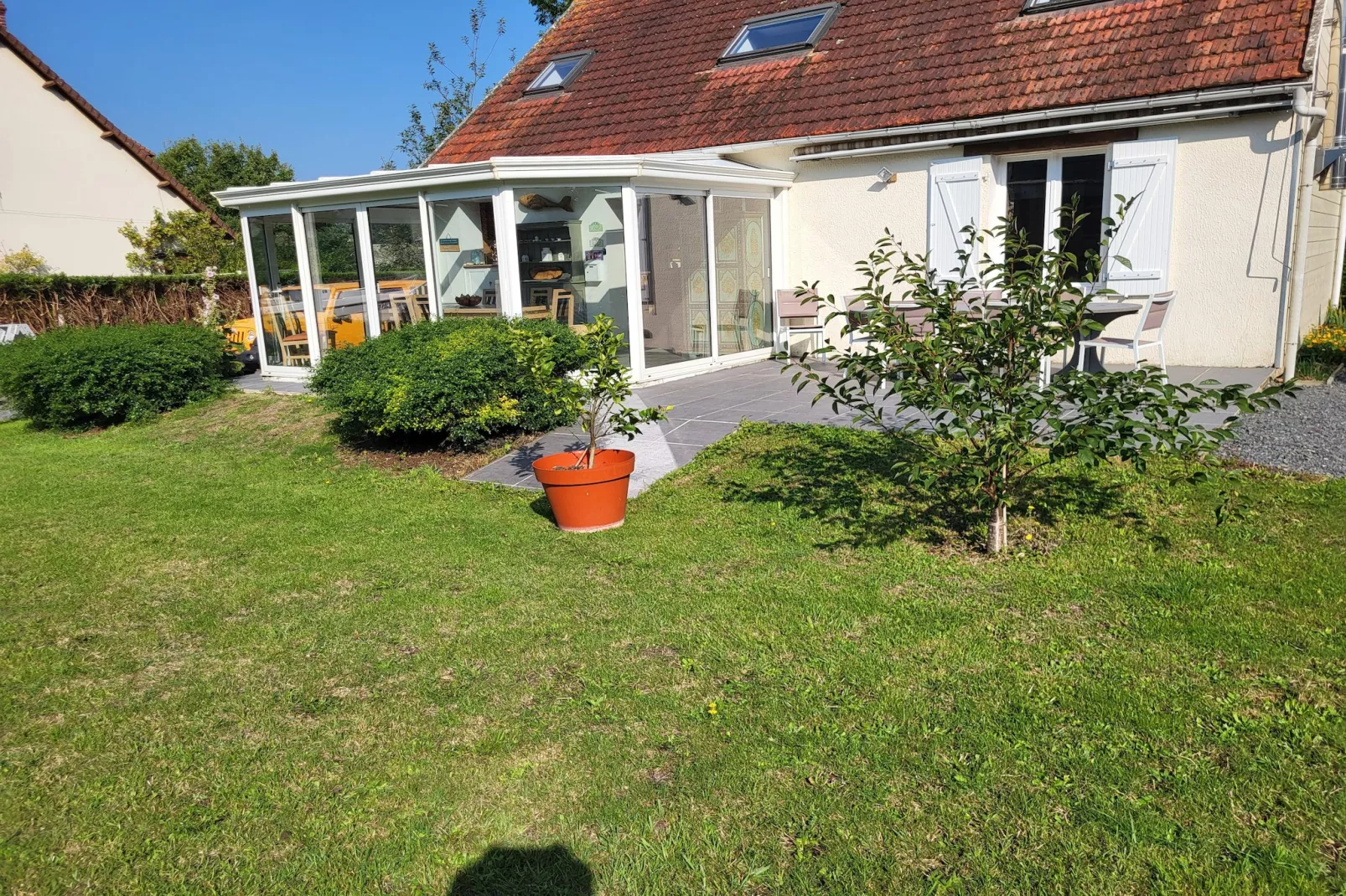Maison de vacances Asnelles-Gärten Sommer