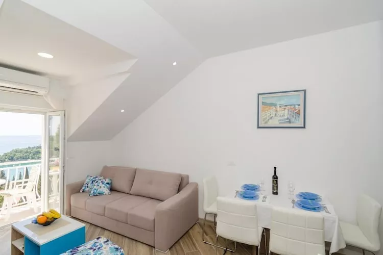 Apartments Marmo - Superior One Bedroom Apartment with Balcony and Sea View (Apartman 3)-Living room