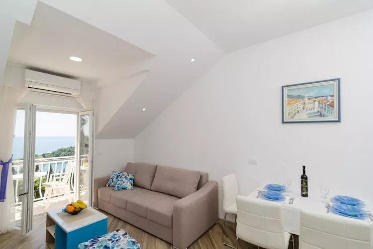 Apartments Marmo - Superior One Bedroom Apartment with Balcony and Sea View (Apartman 3)-Living room