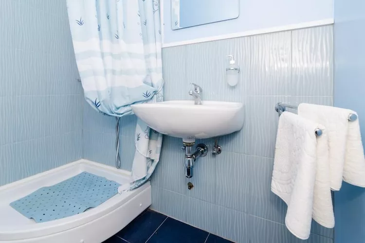 Apartments & Rooms Tapera- Standard One Bedroom Apartment with Terrace and Garden View ( ZELENI 2 )-Bathroom