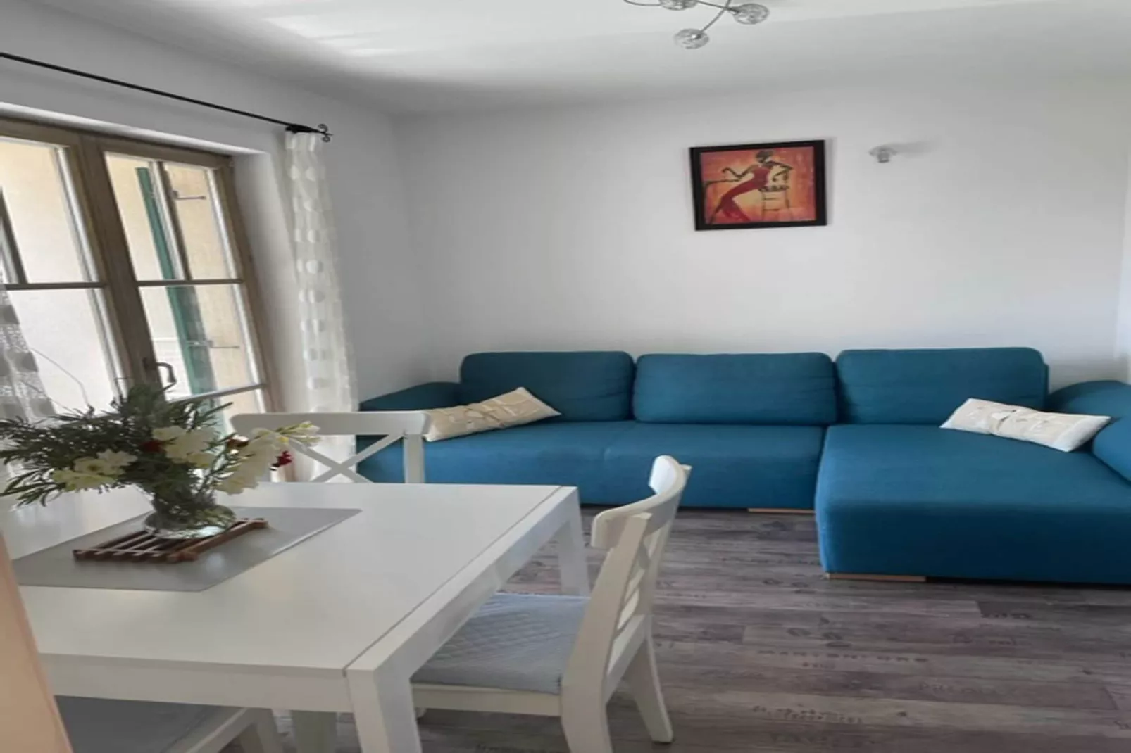 Apartments Villa Kameja - One Bedroom Apartment with Balcony and Nature Reserve View (Zeleni)-Salon