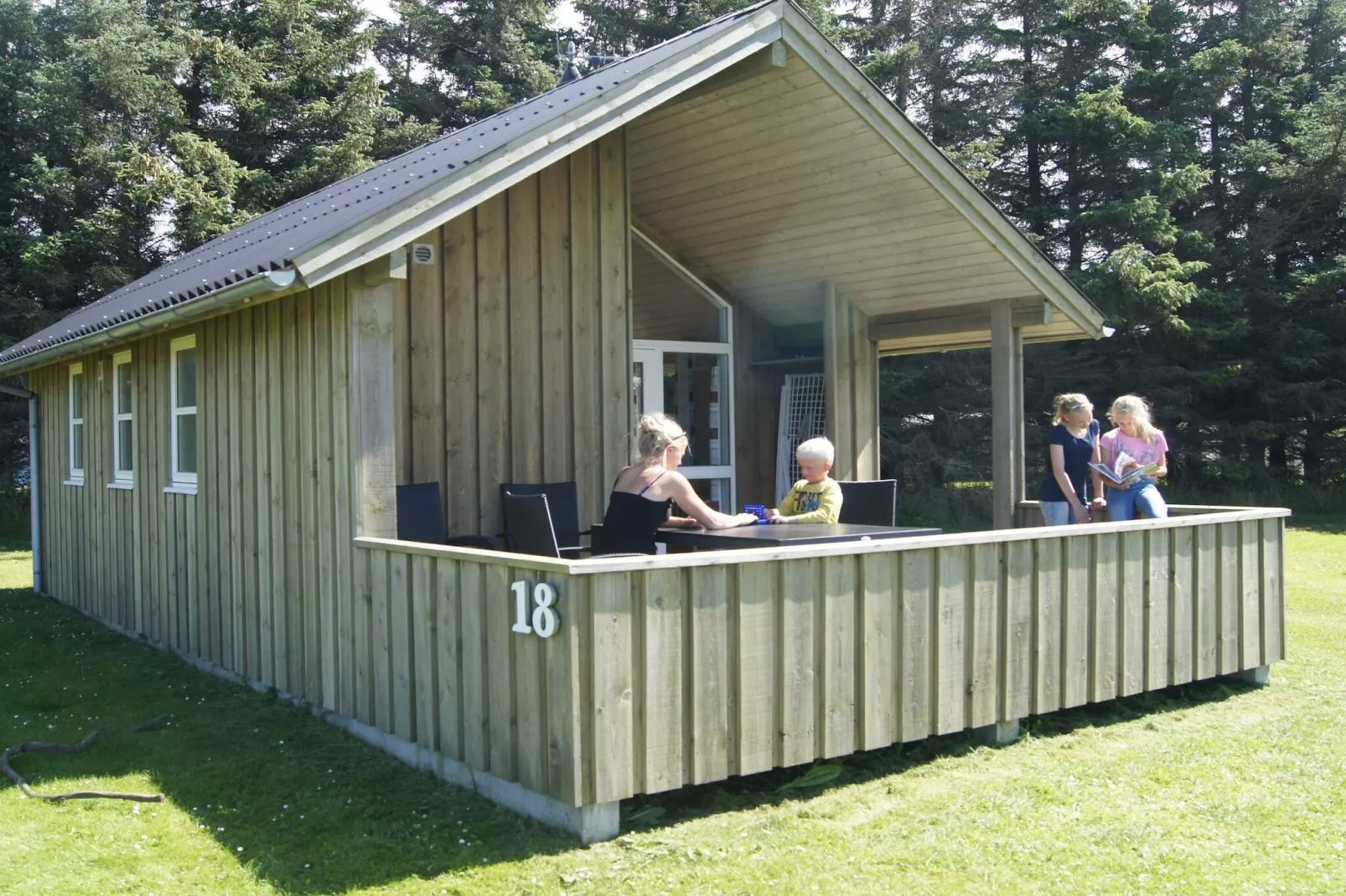 Cabin in camping resort with heating-Outdoor