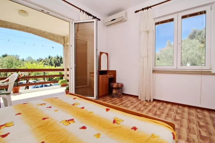 Apartments Veselka, Lumbarda - One Bedroom Apartment with Terrace and Garden View (Apt 2)-Bedroom
