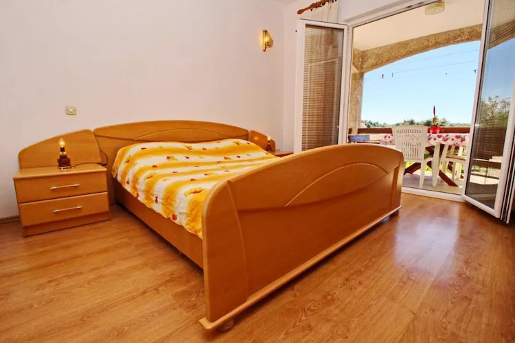 Apartments Veselka, Lumbarda  - Two Bedroom Apartment with Terrace and Sea View (Apt 3)-Chambre