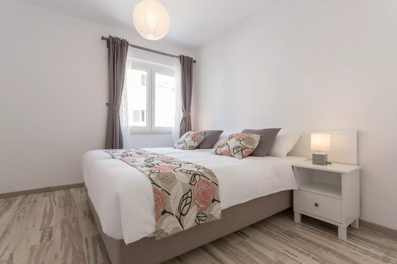Apartments Oleander Sea View - One Bedroom Apartment with Terrace and Sea View (Mali)-Bedroom