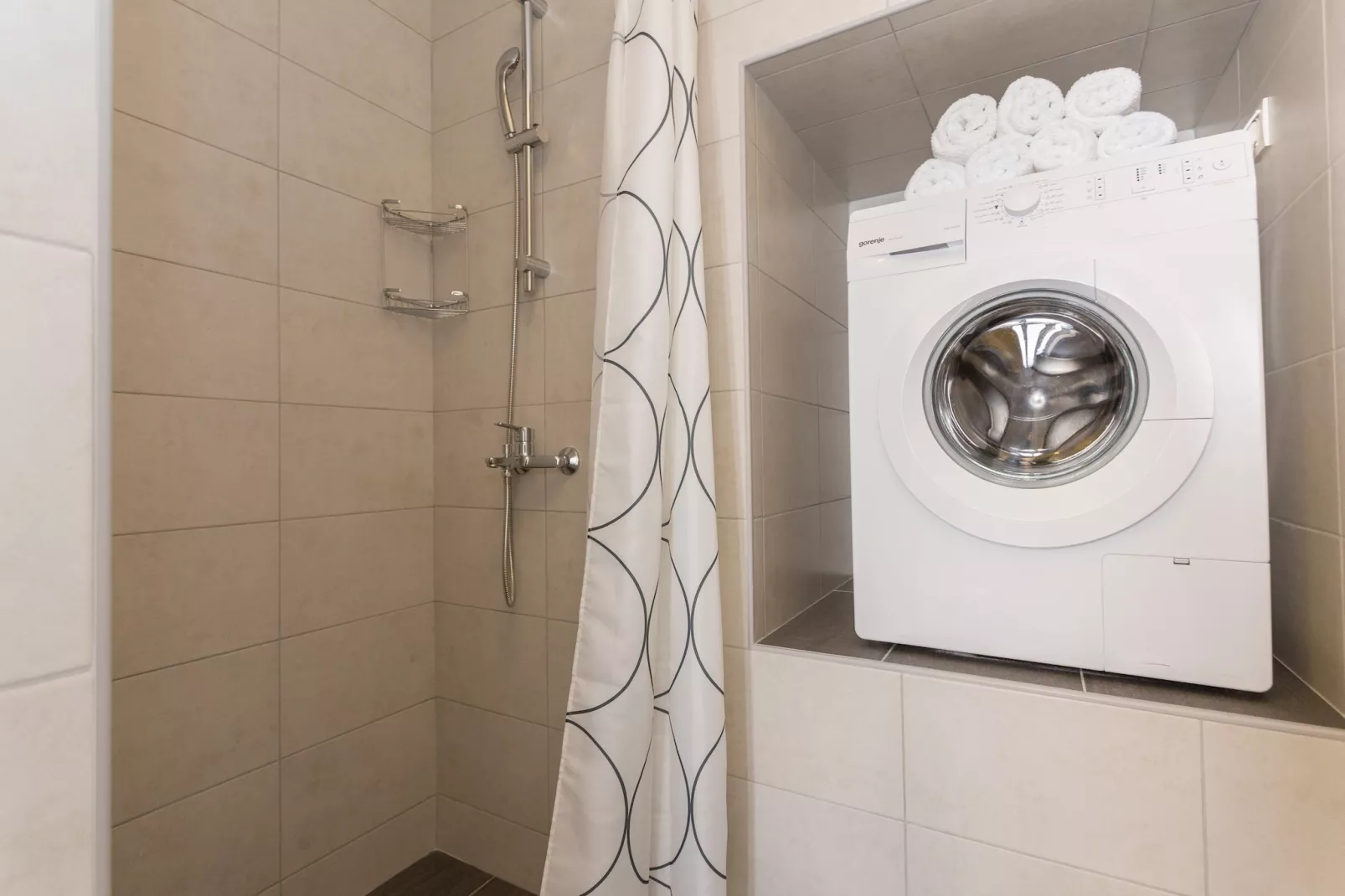 Apartments Oleander Sea View - One Bedroom Apartment with Terrace and Sea View (Mali)-Bathroom
