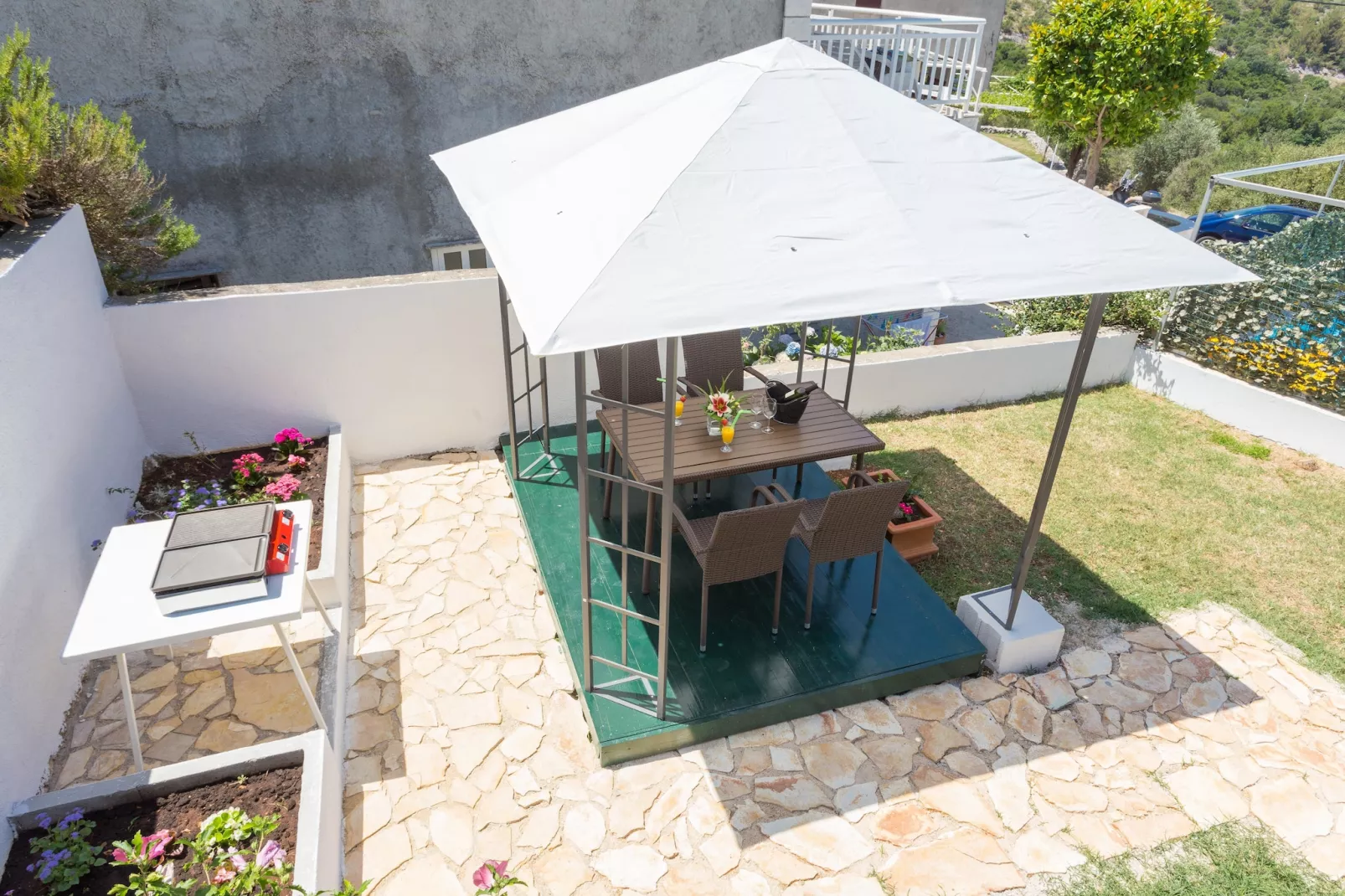 Apartments Oleander Sea View - One Bedroom Apartment with Terrace and Sea View (Mali)-Terrace