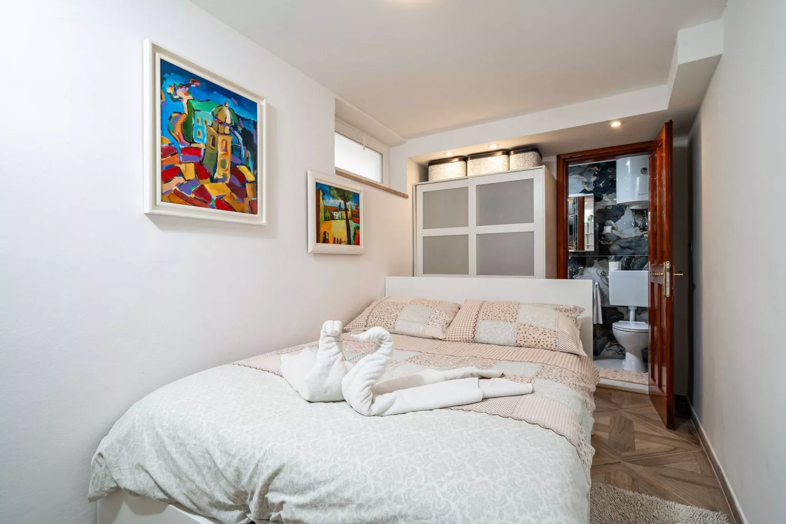 Apartment & Room Sunset Beach - One Bedroom Apartment with Terrace and Garden View-Bedroom