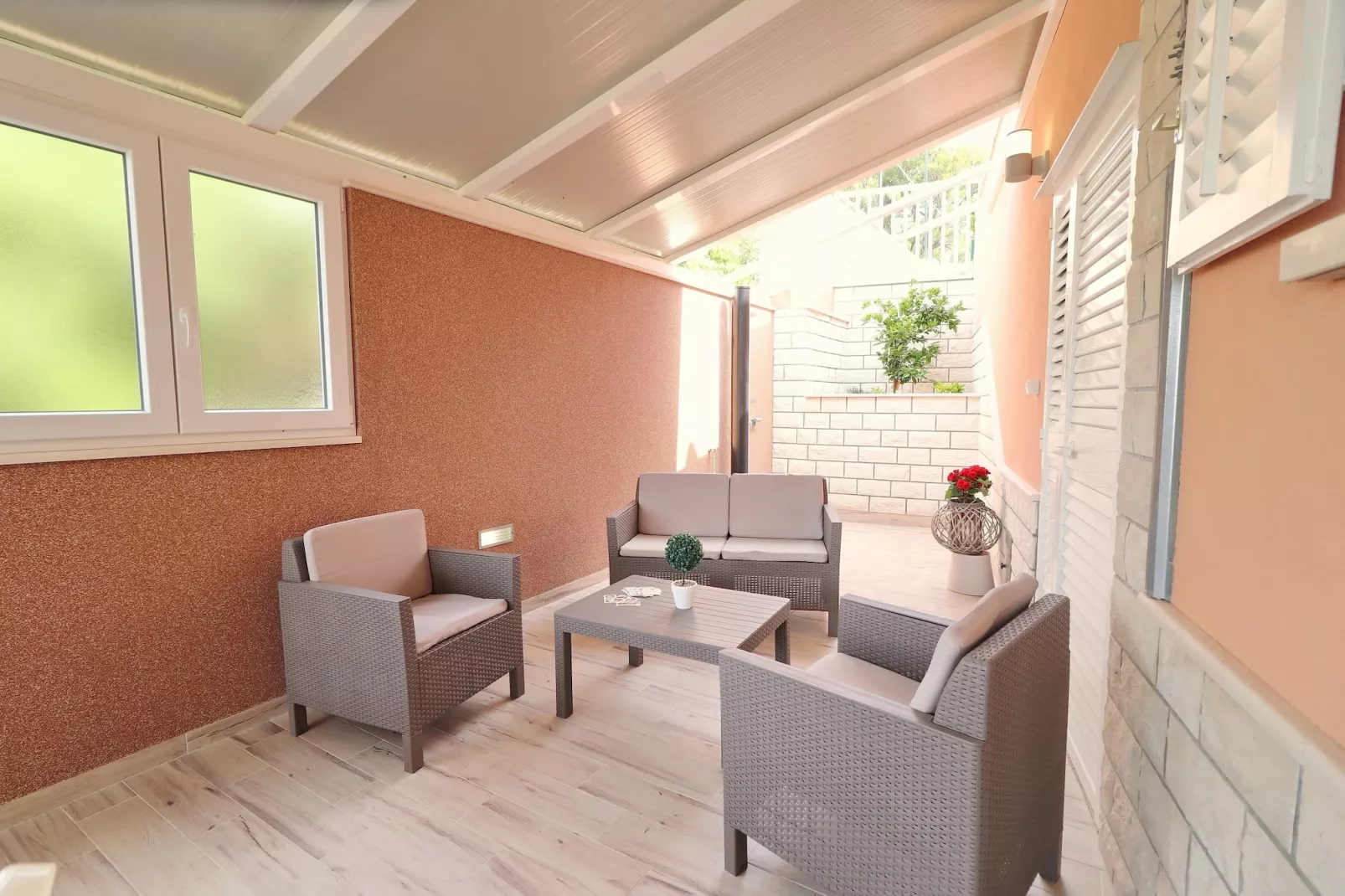 Apartments Villa Marijana - Standard Two Bedroom Apartment with Terrace and Garden View (Marijana 5)-Terrasse