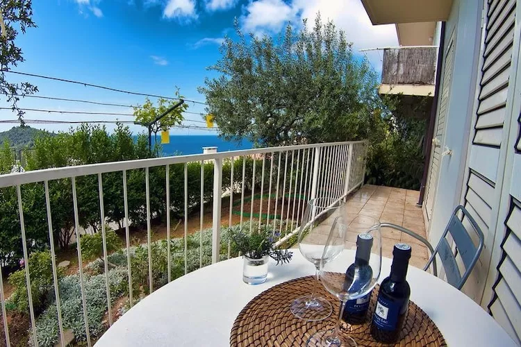 Apartments Sipa - Garden One Bedroom Apartment with Balcony and Partial Sea View (Apartman C)-Terrace balcony