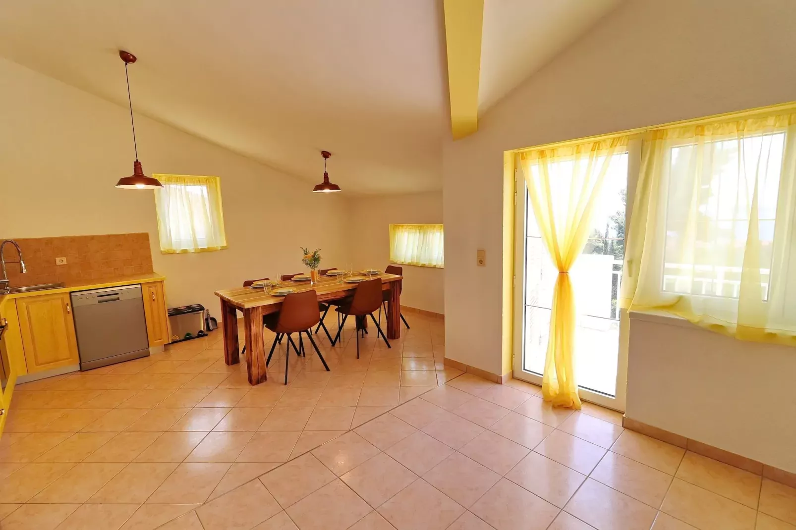 Apartments Villa Michele-Three Bedroom Apartment with Partial Sea View ( Grejp )-Dining room