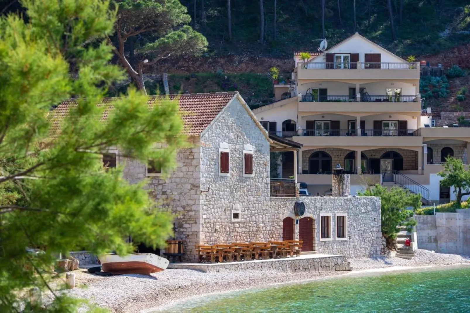 Apartments Vela Stiniva - Two Bedroom Apartment with Terrace and Sea View - A1 (67633)-Outdoor