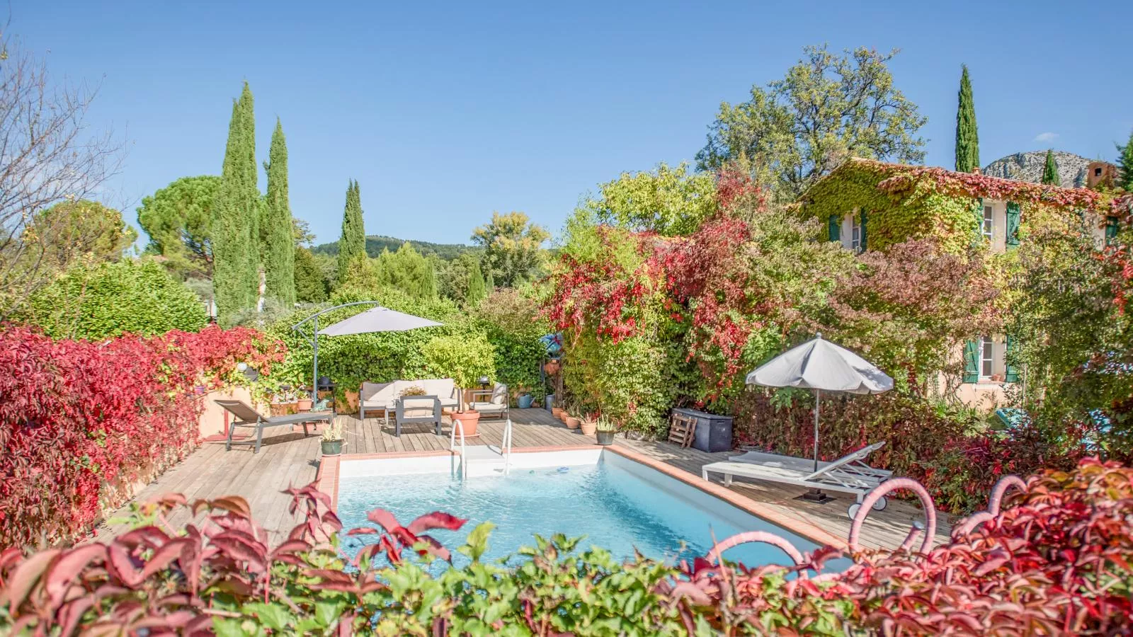 La petite maison de la ferme rose-Piscine