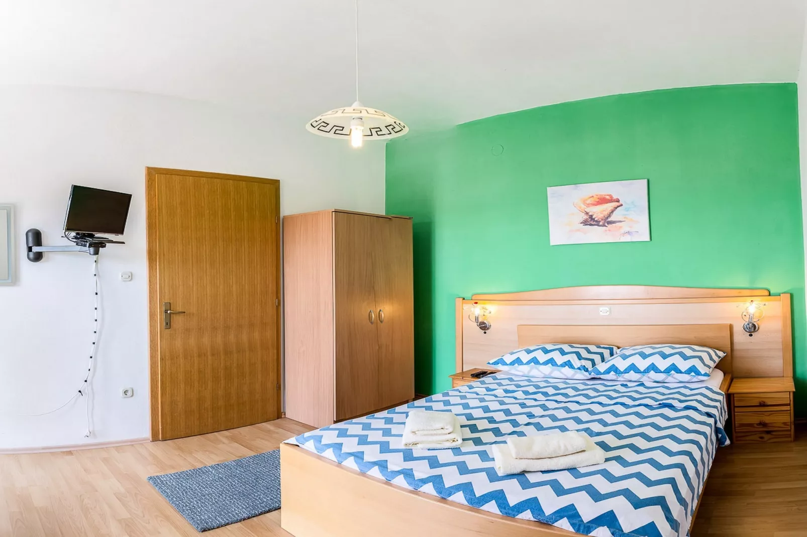 Apartments Smokvica - One Bedroom Apartment with Balcony with Sea View (Apartment 1)-Schlafzimmer