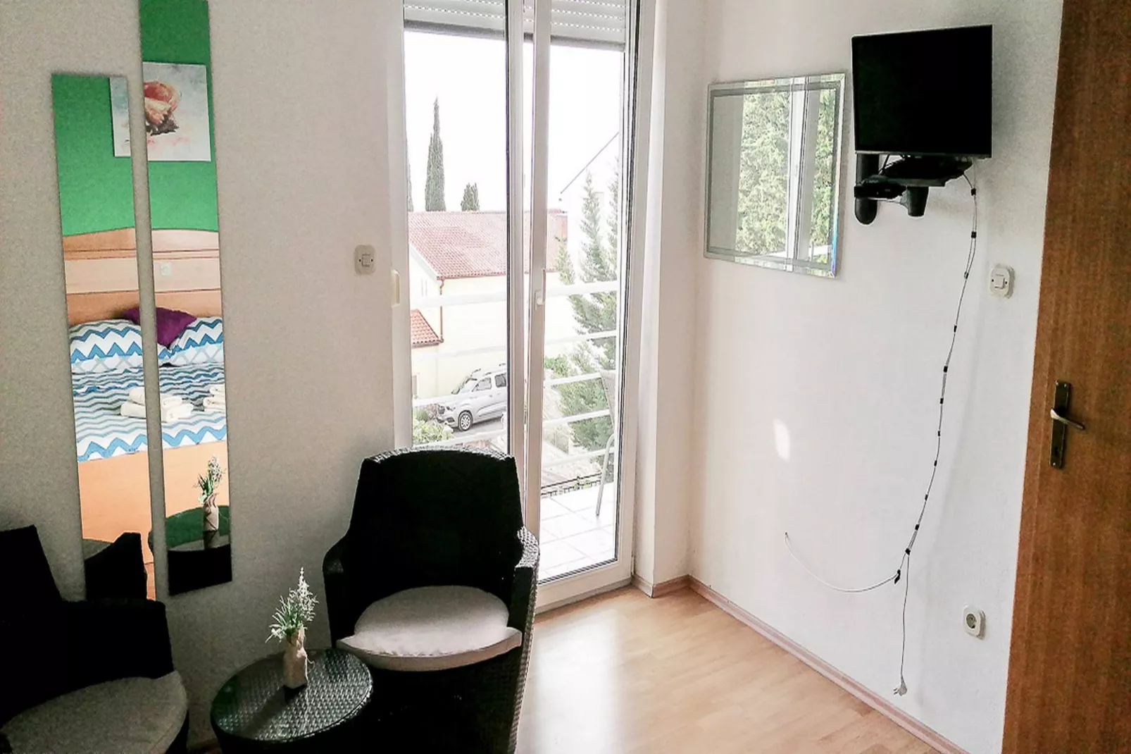 Apartments Smokvica - One Bedroom Apartment with Balcony with Sea View (Apartment 1)-Schlafzimmer