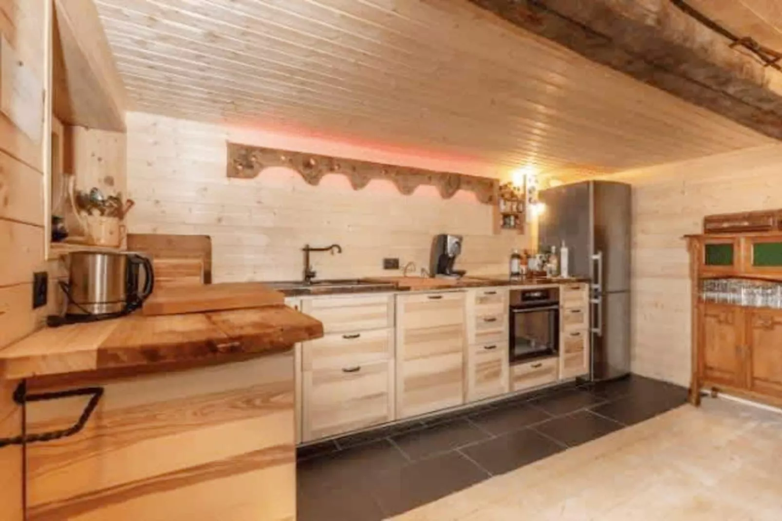 Alps Chalet for Big Group with Sauna & Yoga Terrace-Kitchen