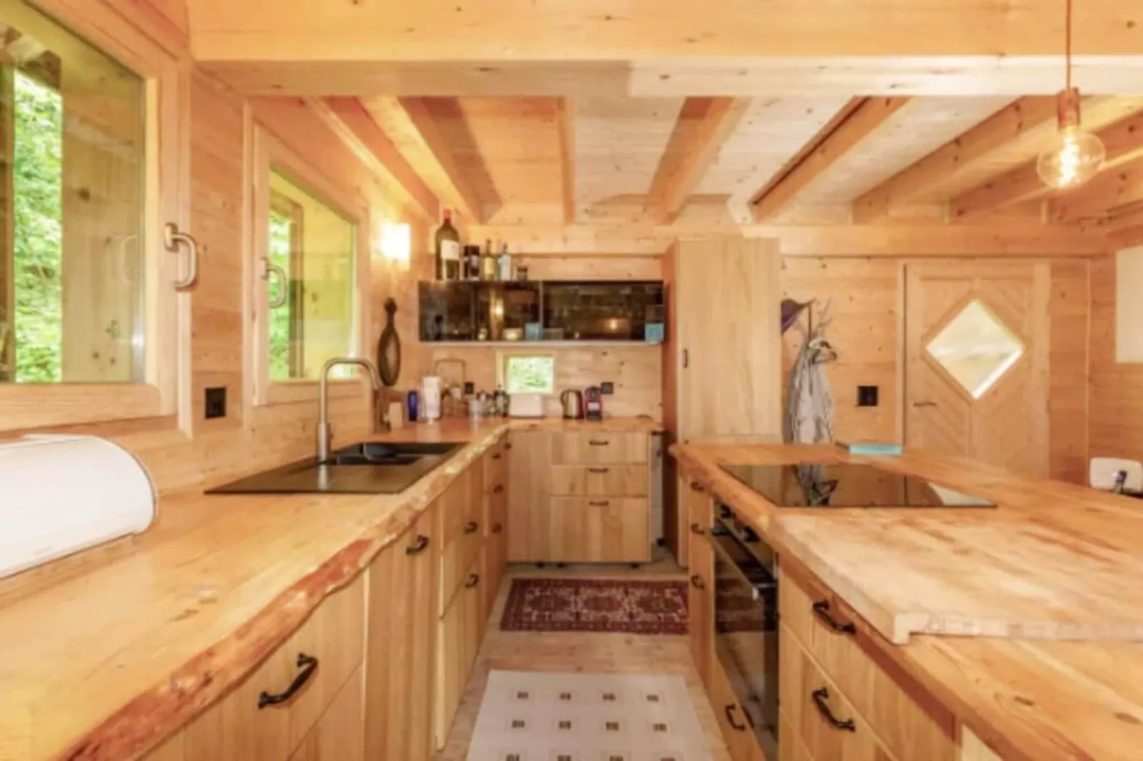 Alps Chalet for Big Group with Sauna & Yoga Terrace-Kitchen