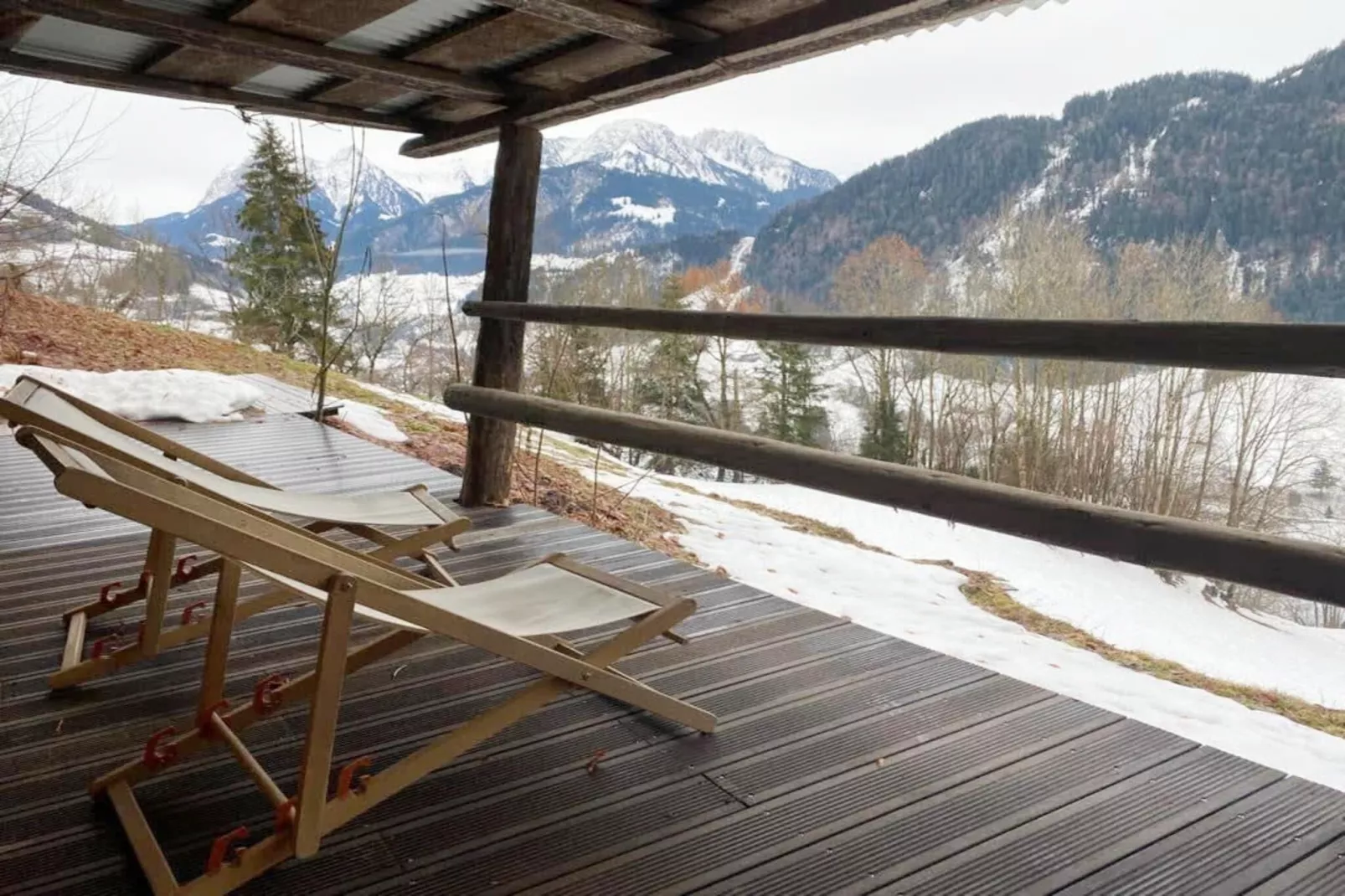 Alps Chalet for Big Group with Sauna & Yoga Terrace-Terrace balcony