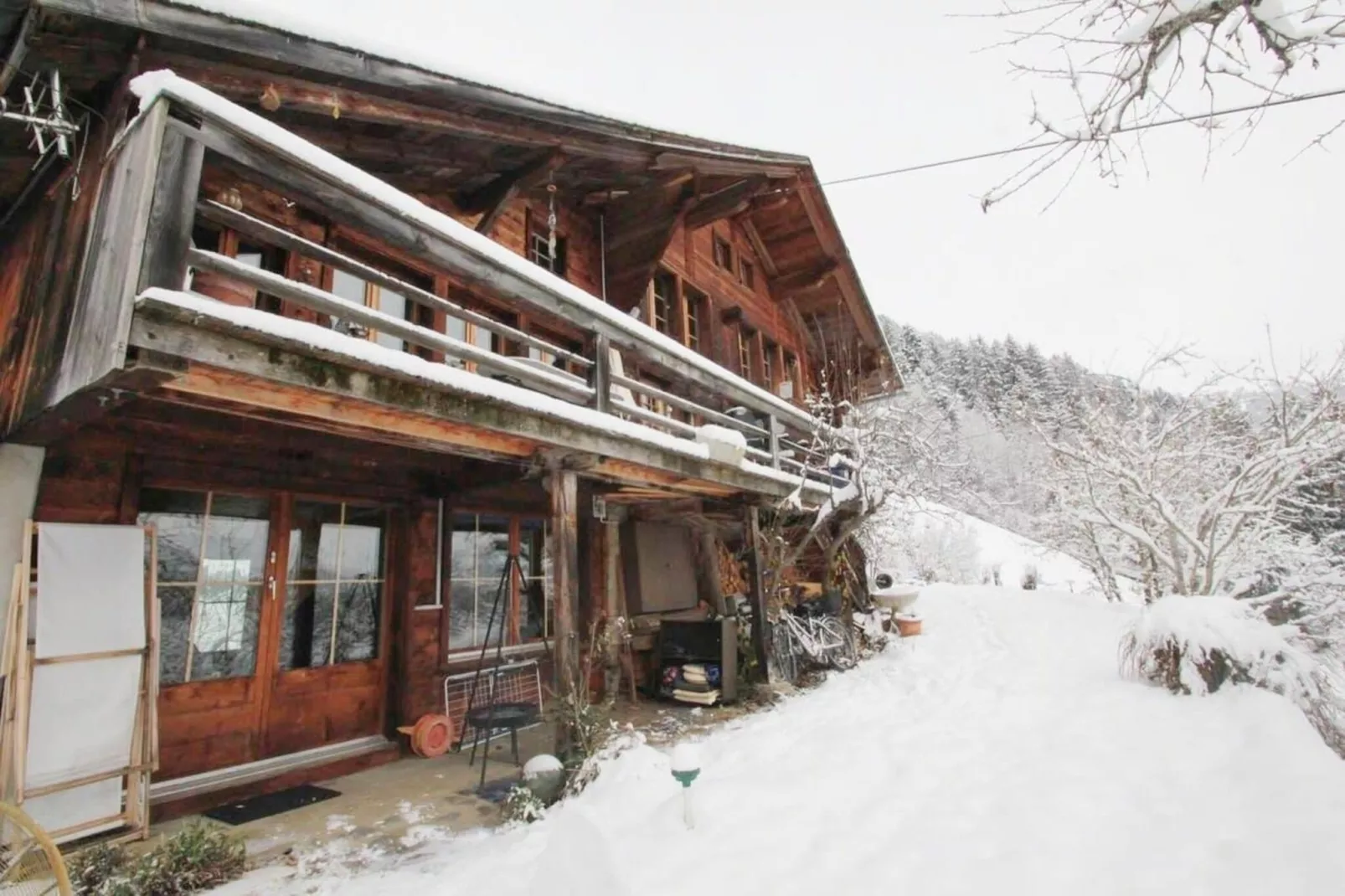 Gstaad Paradise View Chalet with Outdoor Jacuzzi-Exterior winter