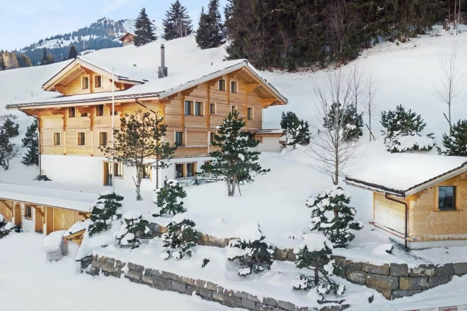 Beautiful Modern Chalet in the Gstaad Region-Exterior winter