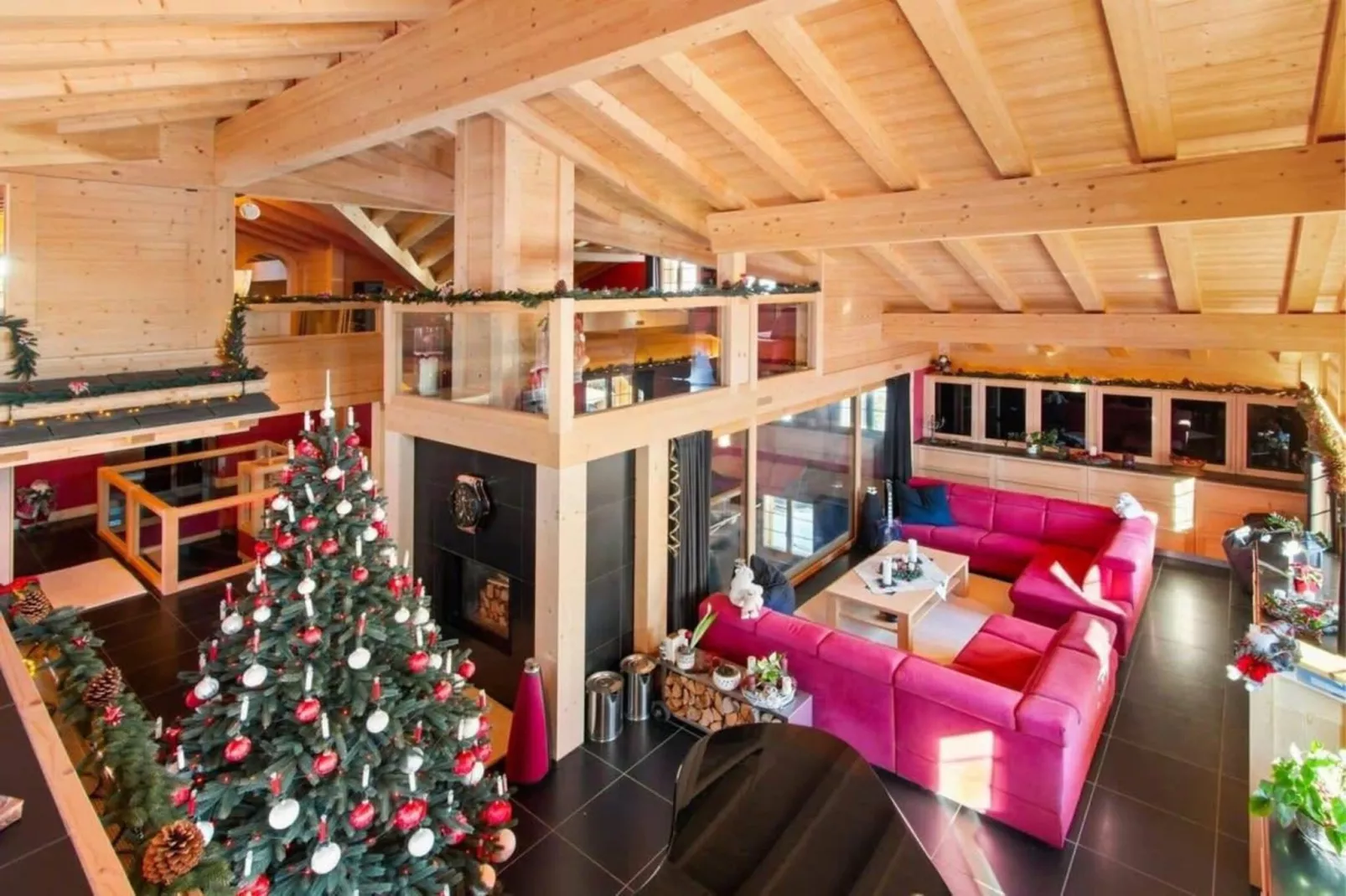 Beautiful Modern Chalet in the Gstaad Region-Living room