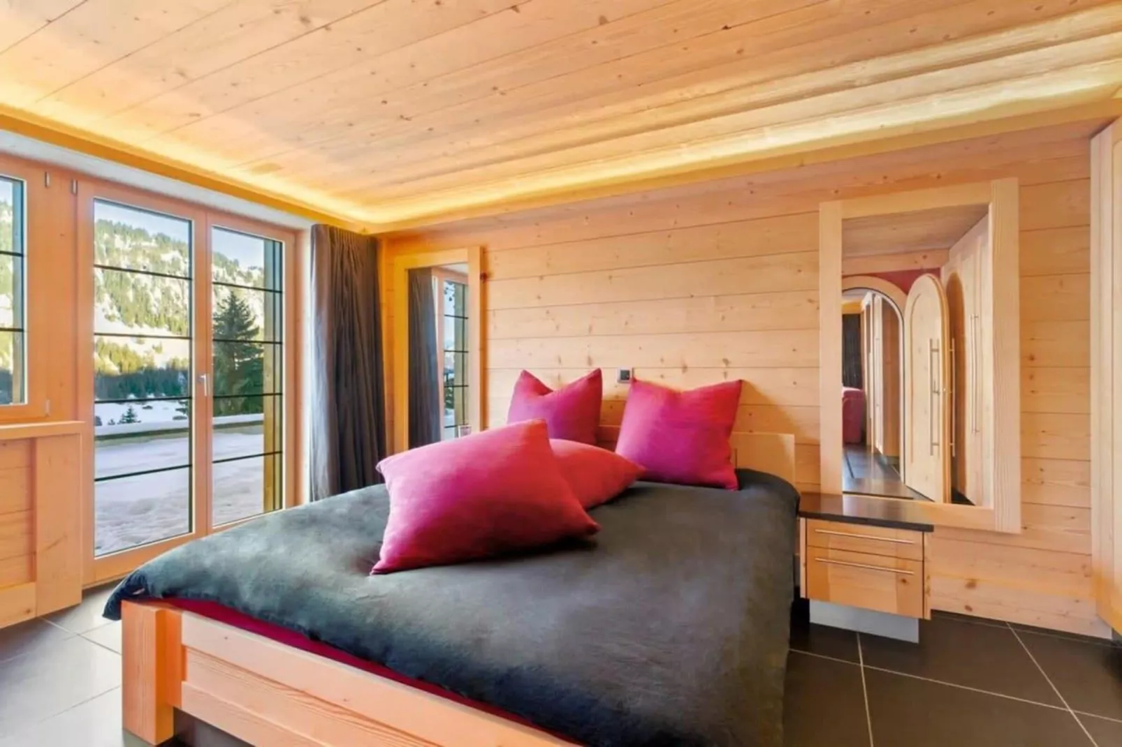 Beautiful Modern Chalet in the Gstaad Region-Bedroom