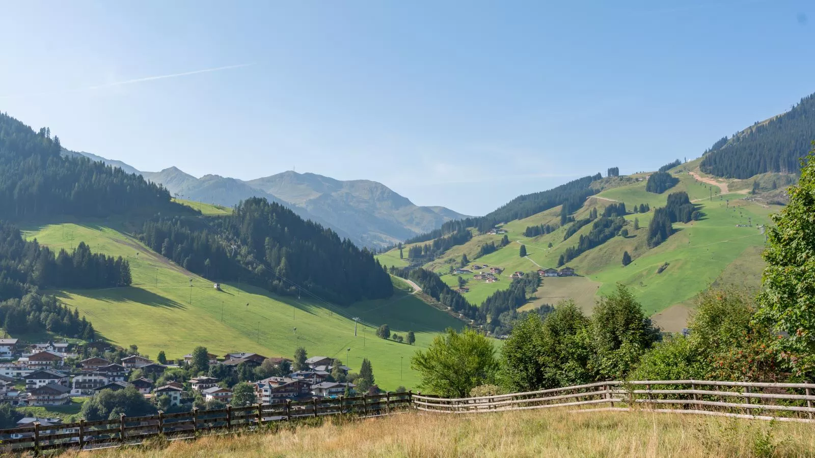 Panoramablick Ski in - Ski out-View summer