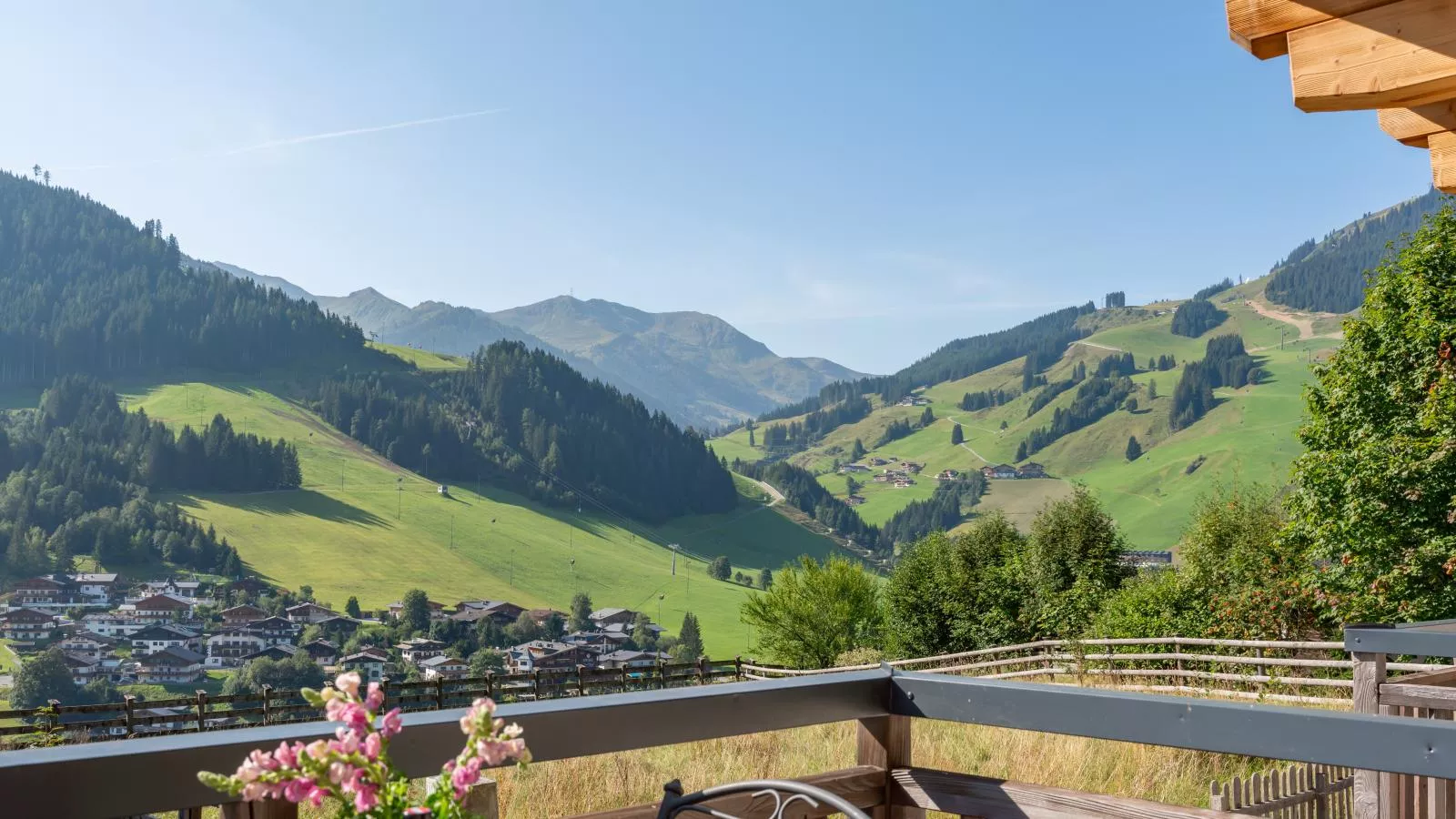 Panoramablick Ski in - Ski out-View summer