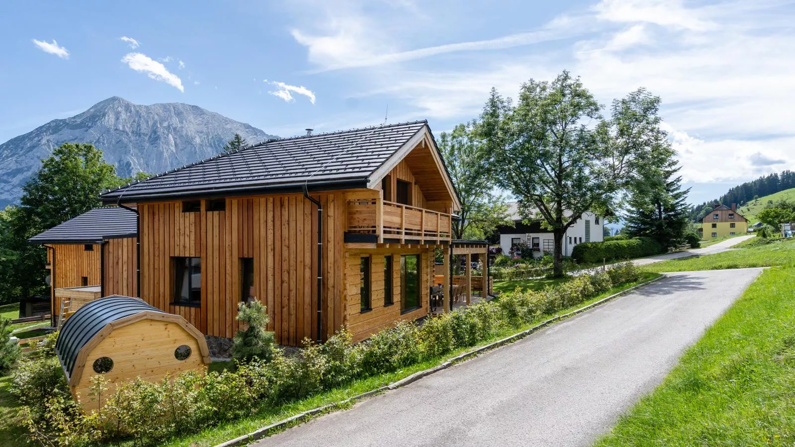 Holzchalet Tauplitz-Außenbereich Sommer