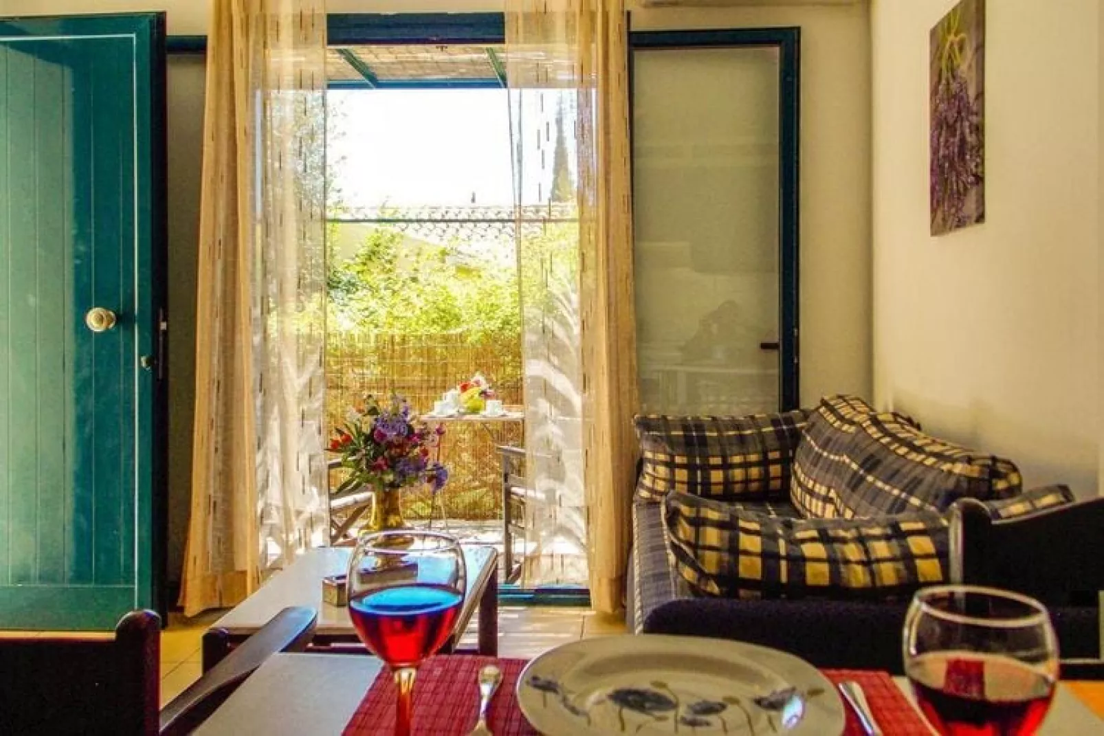 Apartments Manto, Barbati-2-bedroom-apartment, upper floor-Wohnzimmer