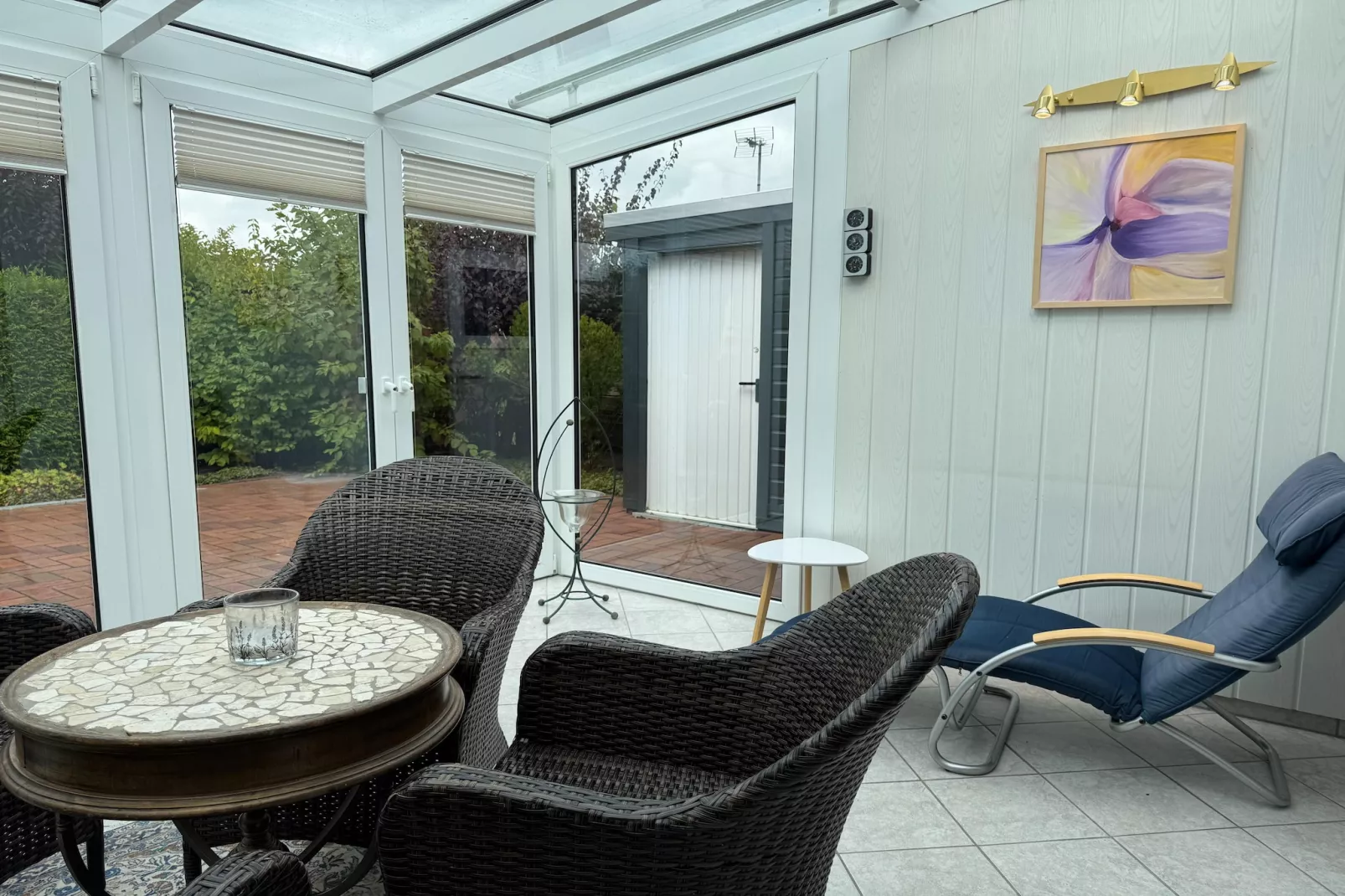 Ferienbungalow in Dornumersiel-Terrace balcony