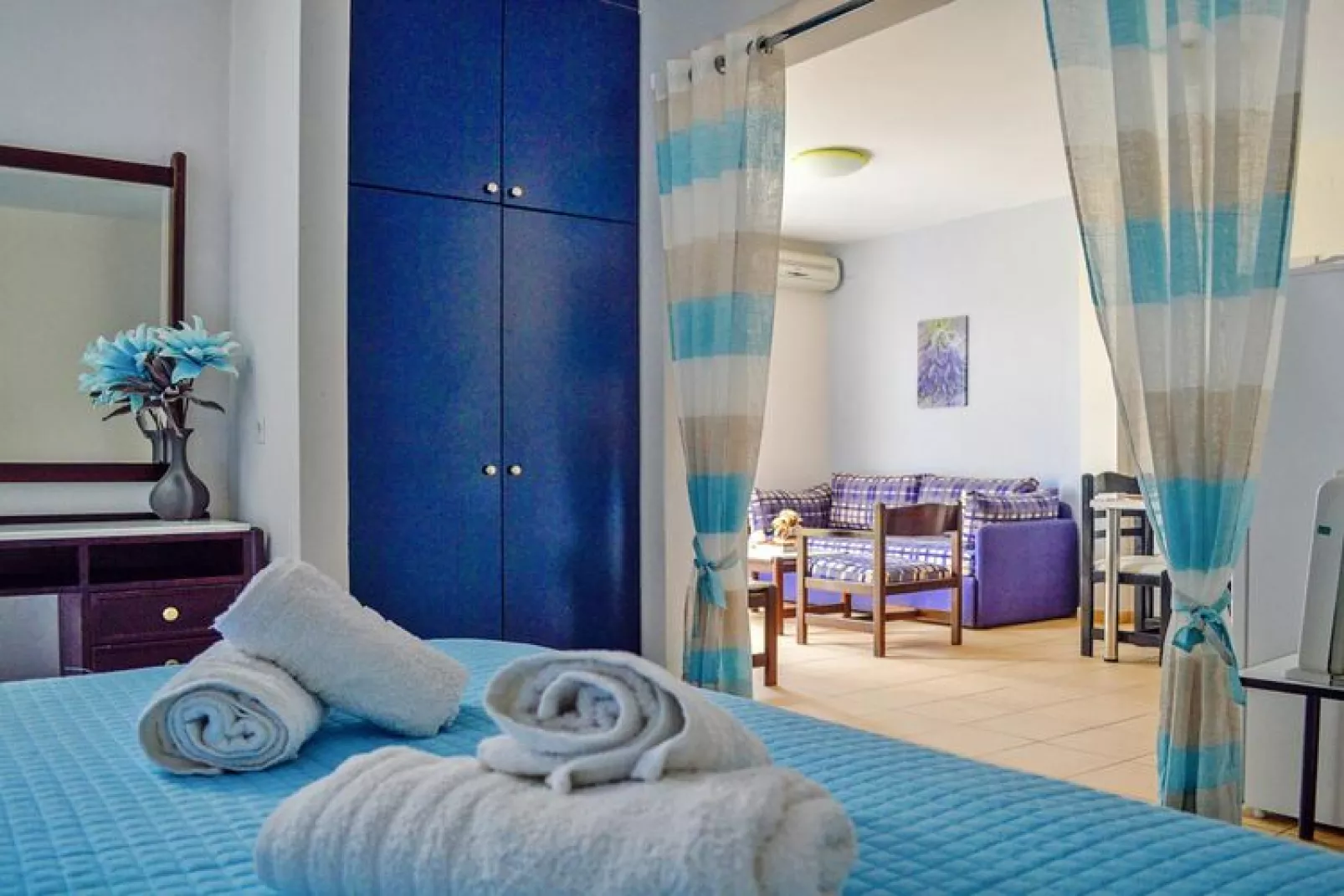 Apartments Manto, Barbati-Studio, ground floor-Bedroom