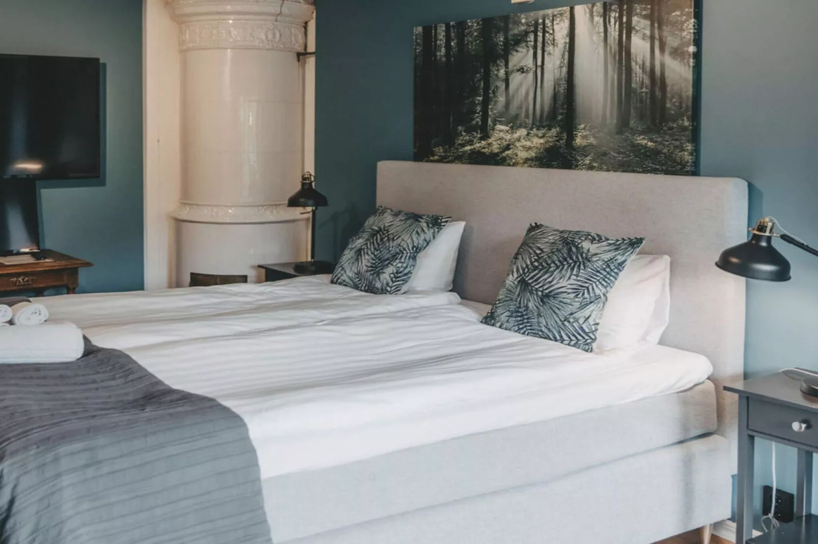Lebhaftes Ferienhaus mit Gratis-Frühstück-Innen