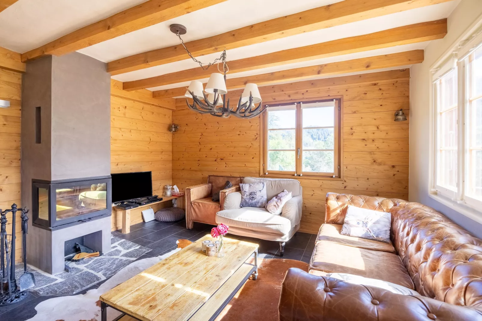Chalet Verrel - beneden-Wohnzimmer