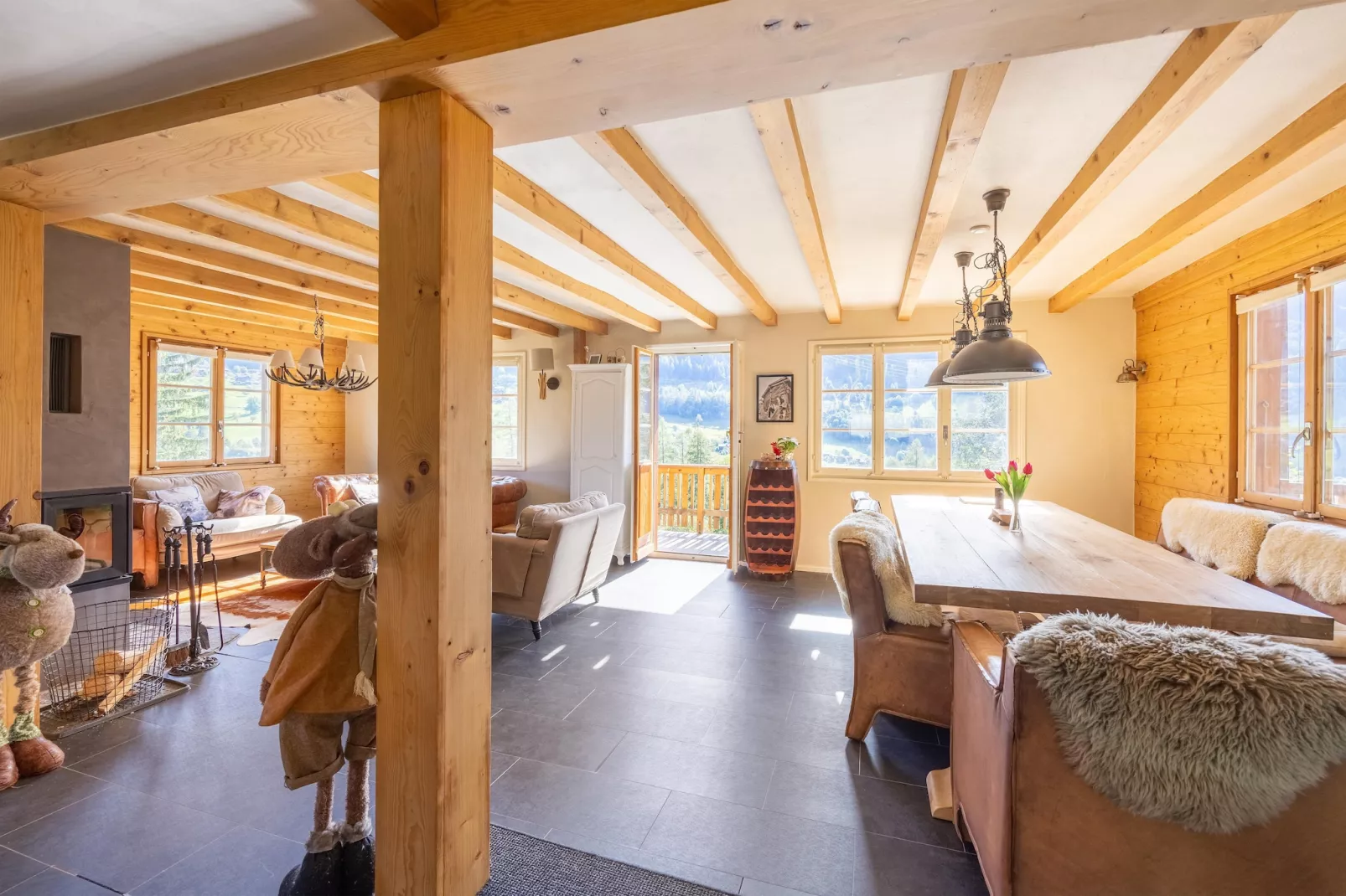 Chalet Verrel - beneden-Wohnzimmer