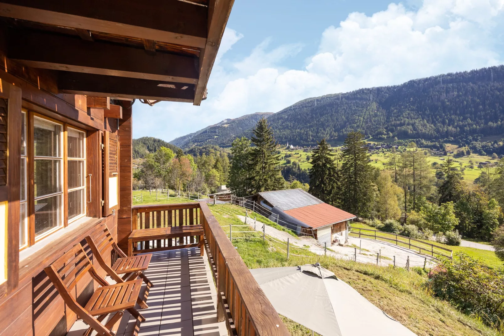 Chalet Verrel - beneden-Terrassenbalkon